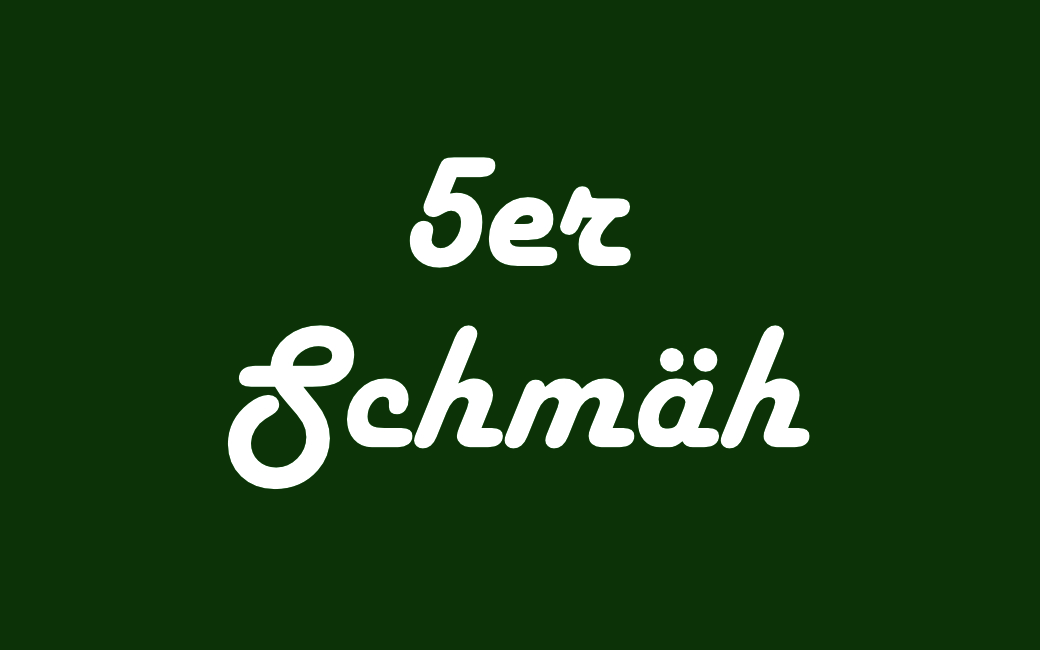5er Schmäh Karte Vorne